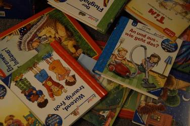 Bücher auf einem Stapel