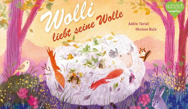 Ein Schaf mit sehr viel Wolle in der sich bereits andere Tiere aufhalten